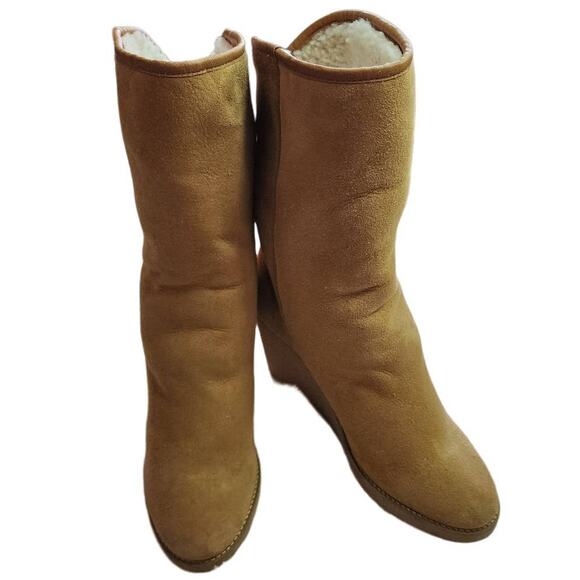 Isabel Marant Totam Shearling Wedge Boots 40 - Picture 5 of 14